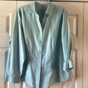 Chico’s V necked shirt 100 % cotton shirt